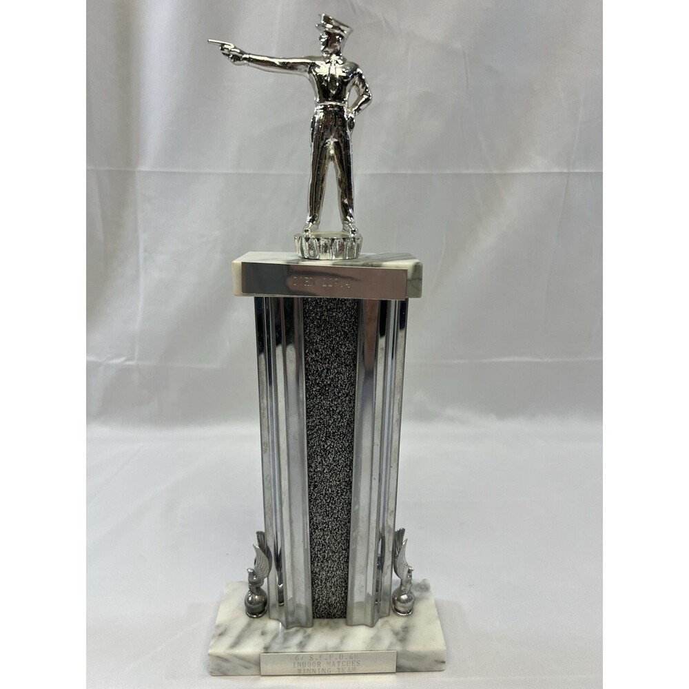 Vintage 1967-1968 S.P.P.D Indoor Shooting Matches Winning Team Trophy